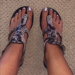 Franco Sarto Snake Skin Sandal